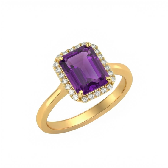 Anello Gazzola Gioielli Donna Amuleto in Oro giallo Ametista 1.87 Ct AN-1233-16-2-18-13-AM-OT-N-F-VS - AN-1233-16-2-18-13-AM-OT-N-F-VS